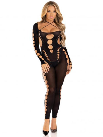 Reckless Intentions Footless Bodystocking - Black - One Size
