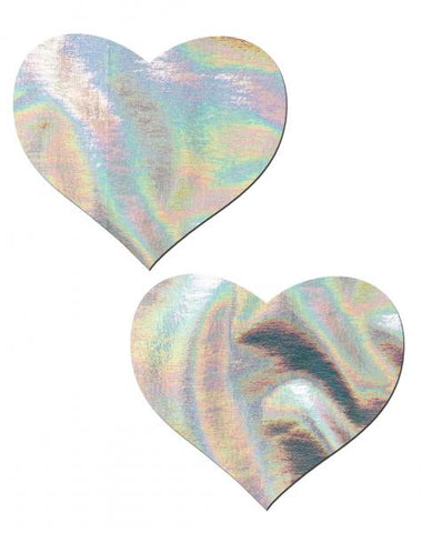 Pastease Hologram Heart - Silver O/S