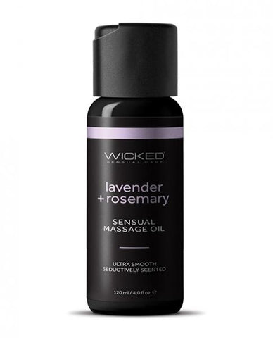 Wicked Sensual Care Lavender & Rosemary Massage Oil - 4oz