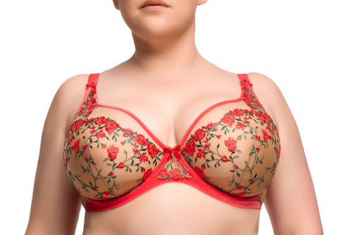 Rosewyn Full Figure Bra - Flame -