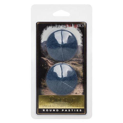 Ride 'em Premium Denim Collection Round Pasties