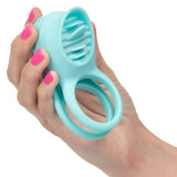 Couple's Enhancers Silicone Rechargeable French Kiss Enhancer - Teal