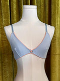 Triangle Bralette - Rib Powder Blue/Whisper Peach -