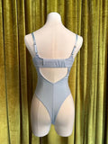 Underwire Bodysuit - Powder Blue/Whisper Peach -