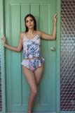 Satin Crop Cami - Spring Toile -