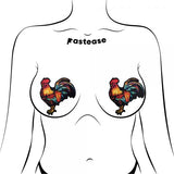 Pastease - Colorful Rooster Chicken Nipple Pasties