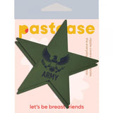 Pastease® - Military US Army Insignia Nipple Pasties - Black on Green