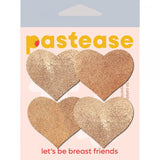 Pastease® Petites - Two-Pair Hearts Nipple Covers - Rose Gold