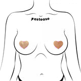 Pastease® Petites - Two-Pair Hearts Nipple Covers - Rose Gold