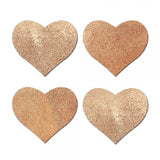 Pastease® Petites - Two-Pair Hearts Nipple Covers - Rose Gold
