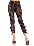 Flora Capri Footless Capri Tights - Black - One Size