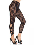 Flora Capri Footless Capri Tights - Black - One Size