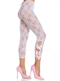 Flora Capri Footless Capri Tights - White - One Size