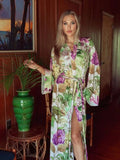 Modal Maxi Robe - Spring Garden -