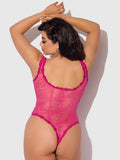Yvone Lace Wireless Bodysuit - Purple Fuchsia -