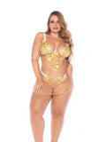Sunlit Bliss Babydoll and Thong -