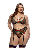 Cherry Delight Three Piece Set - Black/Multi -