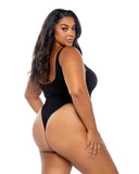 Playboy Icon Bodysuit - Black/Lavender -