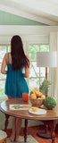 Embroidery Underwire Babydoll - Hawaiian Blue -