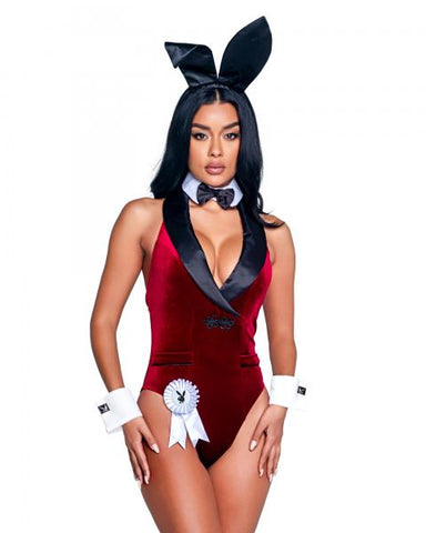 8 Piece Playboy Smoking Lounge Bunny -  Burgundy/Black -