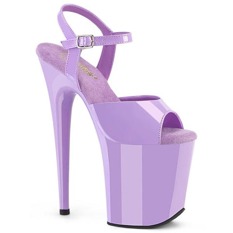 Flamingo 8" Platform with Ankle Strap - Lavender - Size