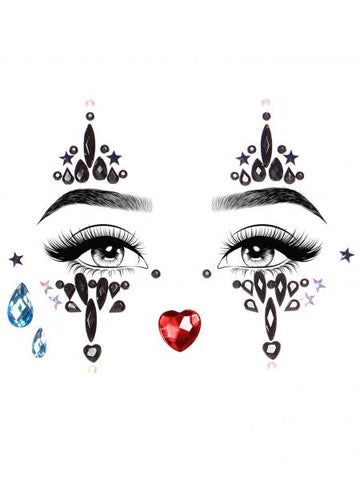 Harlequin Face Jewels Sticker
