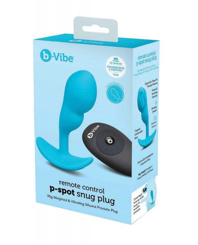 B-Vibe Remote Control P-Spot Snug Plug Small - Blue