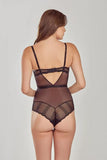 Lace & Mesh Teddy - Black -