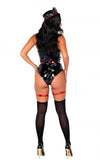 4 Piece Nightshift Nurse - Black/Red -