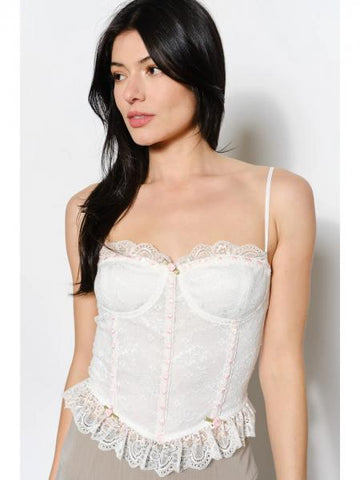 Serena Lace Bustier - Off White -