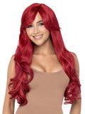 27" Long Wavy Wig - Red - One Size