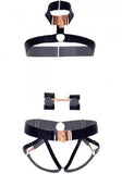 Under Lock n' Key Harness Set - Black - One Size