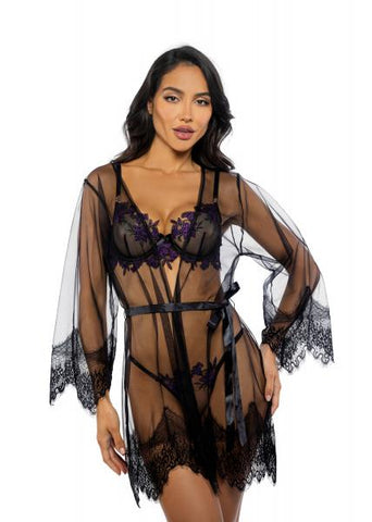 Daydream Mini Robe - Black - One Size