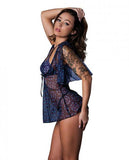 Halter Bra, Thong and Dress Set - Butterfly -