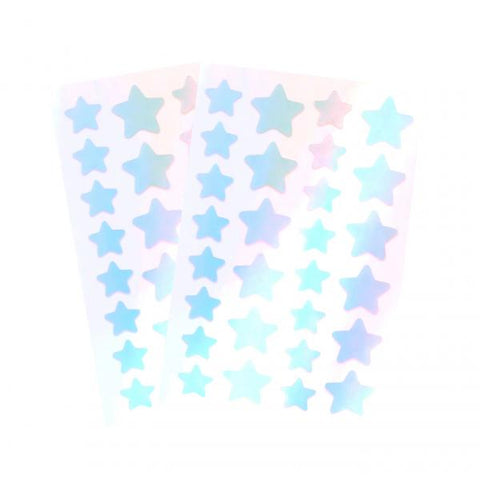 Unicorn Wishes Holographic Iridescent Star Hydrocolloid Acne Pimple Stickers Spotstix 56PK