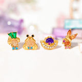 Disney Alice in Wonderland Earring Set - Gold