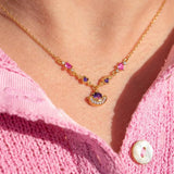 Disney Alice in Wonderland Cheshire Cat Necklace - Gold