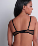 Sheer Emotion Underwired Triangle Bra - Black -