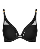 Sheer Emotion Underwired Triangle Bra - Black -