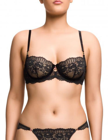 Floradora Balconette Bra - Black -