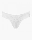 Never Say Never Cutie Low Rise Thong - White - One Size