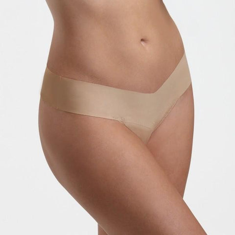 "Eve" Natural Rise Thong - Taupe -