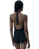 Marisa Chiffon Sheer Teddy - Black -