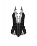 Marisa Chiffon Sheer Teddy - Black -