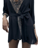 Marisa Chiffon Sheer Kimono - Black -