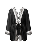 Marisa Chiffon Sheer Kimono - Black -