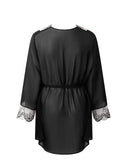 Marisa Chiffon Sheer Kimono - Black -