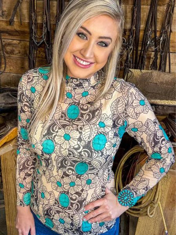 Tattoos On This Town Mesh Top -
