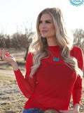 Meshed Out Top - Red -