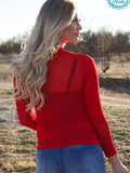 Meshed Out Top - Red -